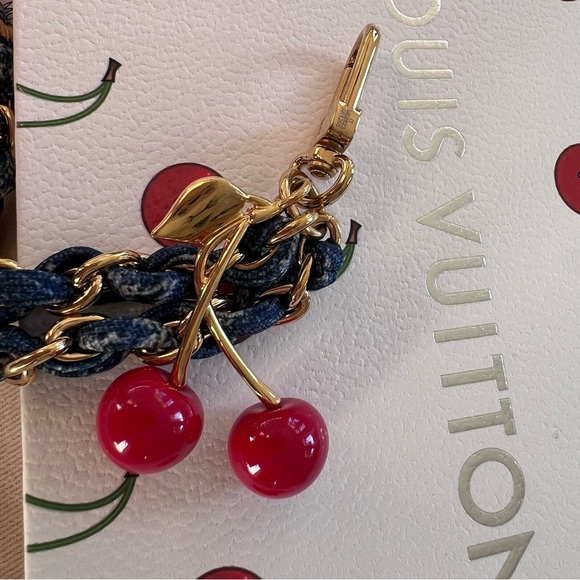 Louis Vuitton x Murakami Denim Cerise Cherry Phone Holder - Picture 10 of 12